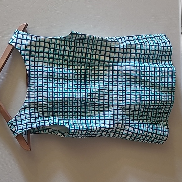 kate spade Tops - Kate Spade Tatiana Peplum Fitted Sleeveless Breeze Block Side Zip Top, Sz M